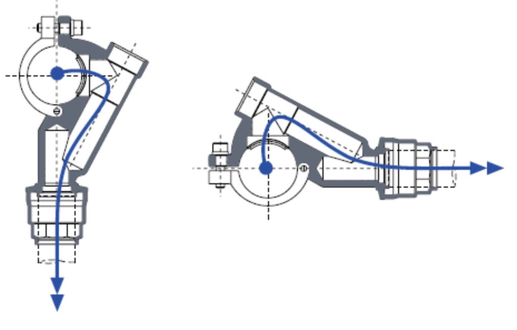 Ilustração da instalação de flange para saida de ar